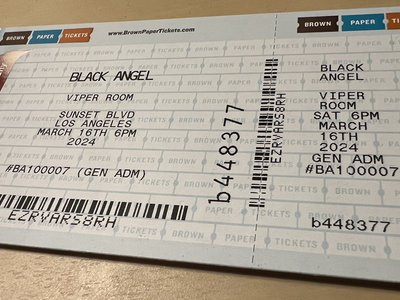 BLACK ANGEL VIPER ROOM MEMORIAL TICKET main photo