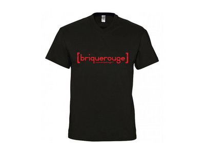 [briquerouge] - Official Label T-shirt - Black V Neck / Col V - incl.20 classics tracks to download main photo