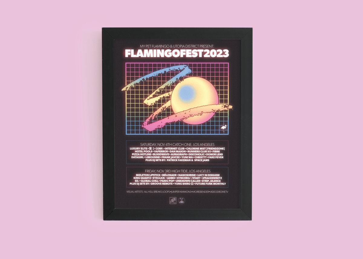 FLAMINGOFEST 2023 | Official Line-Up Poster A2 | My Pet Flamingo