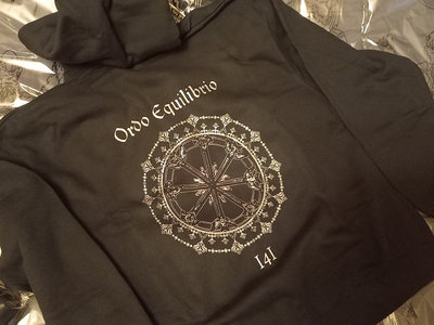 Ordo Equilibrio – I4I Zipped Hoodie (Silver on Black) + T-Shirt (Black on Black) Set main photo