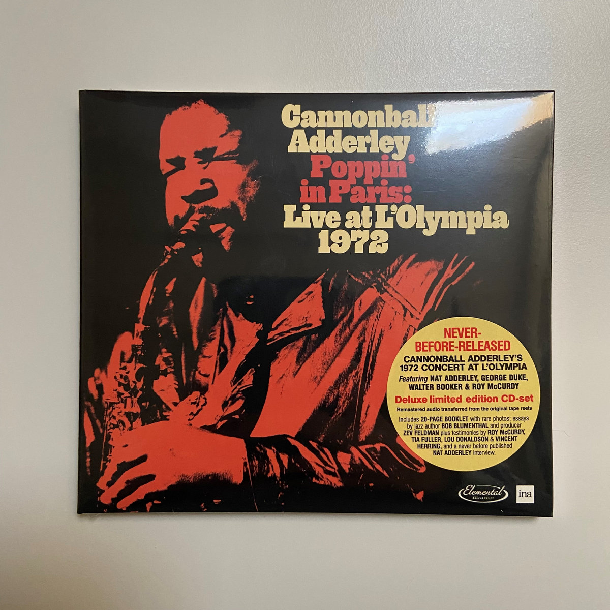 【２LP】キャノンボール・アダレイ 1972年パリ、オリンピア・ライブ CANNONBALL ADDERLEY - POPPIN' IN PARIS: LIVE AT L'OLYMPIA 1972