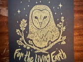 Jahnavi Veronica - Barn Owl - For the Living Earth - black & gold Print