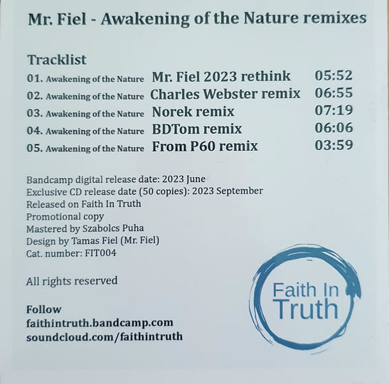 FIT004 Mr. Fiel - Awakening of the Nature remixes EP | Faith In Truth