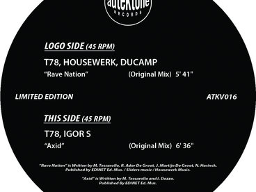 12" Exclusive Vinyl - T78, Housewerk, Ducamp "Rave Nation" / T78, Igor S "Axid" (NEW!) main photo