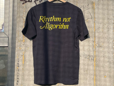 Navy Shirt w/ Yellow Backprint "Rhythm Not Algorithm" main photo