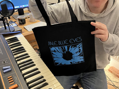 Pale Blue Eyes 'Aperture' - Black Tote Bag main photo