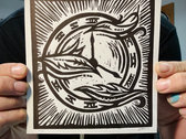 'Time For Nothing' - Lino Block Print photo 