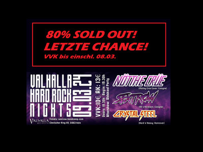 !!SOLD OUT!! Ticket pre sale to "Valhalla Hard Rock Nights" March 9th 2024 main photo