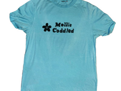 Blue Hand Printed 'Mollie Coddled' T-Shirt - L main photo