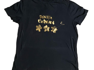Black Hand Printed 'Mollie Coddled' Bleach T-Shirt - XL main photo