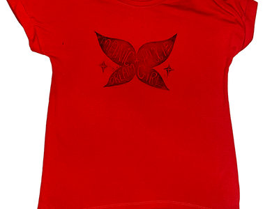Red Hand Printed 'Manic Pixie Dream Girl’ T-Shirt - S main photo