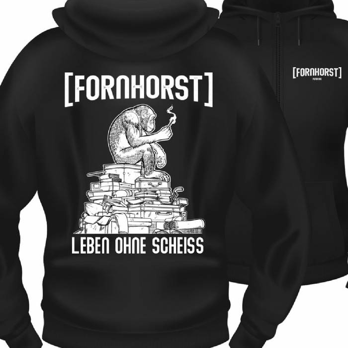 Hooded Zipper “Leben ohne Scheiss”