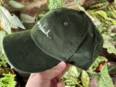 ‘Things to Keep Alive’ Embroidered Cord Cap in Olive Green photo 