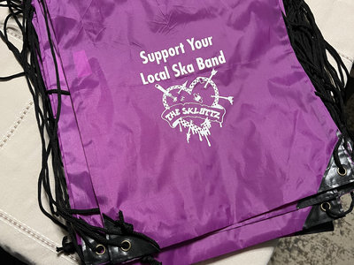 Purple Drawstring Bag - Support Your Local Ska Band main photo