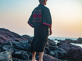Bliz Nochi Kimono collection: WoolenCotton Fractal Drapery from Kashmir / India | Beige N10. Beige Belt Included photo 