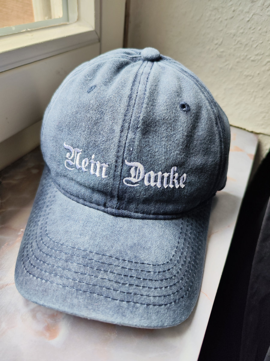 Nein Danke Kappe "Nein Danke" Schriftzug washed blau