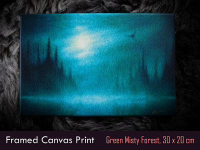 "Woodsmoke - Misty Forest" Framed Canvas Print (30 x 20 cm) main photo