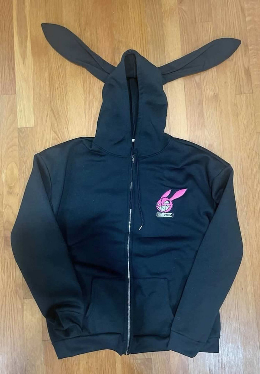 トップス reflem rabbit ear mesh zip hoodie ACRO TOKYO][REFLEM] Bunny Ear Hoodie with Chain