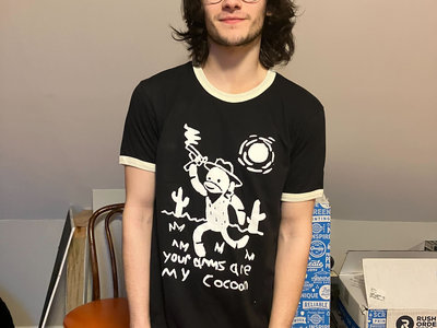 Your Arms Are My Cocoon - Monkey Tee (Ringer/Black) | ungulates