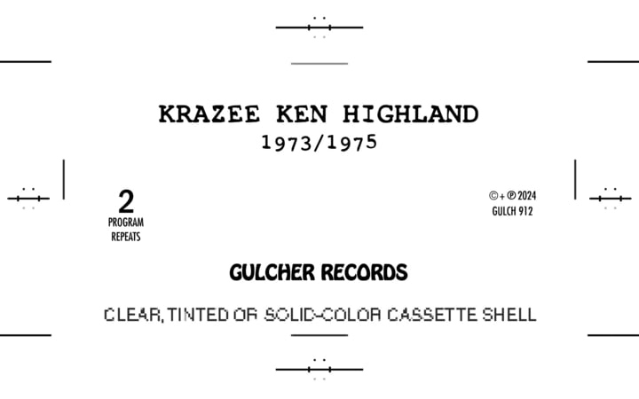 Krazee Ken Highland 1973/1975 | Krazee Ken Highland | The Gizmos