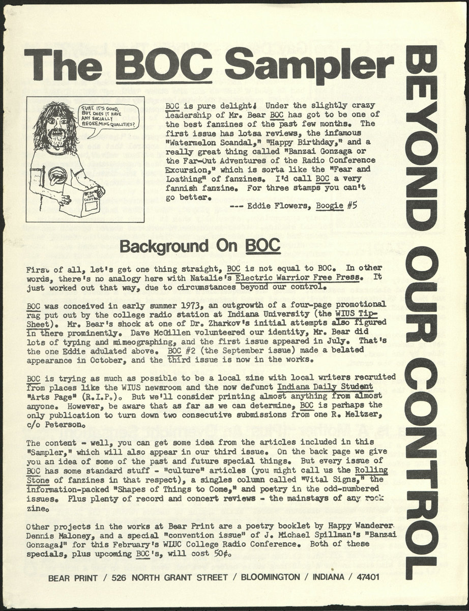 Beyond Our Control Fanzine [digital editions] | The Gizmos