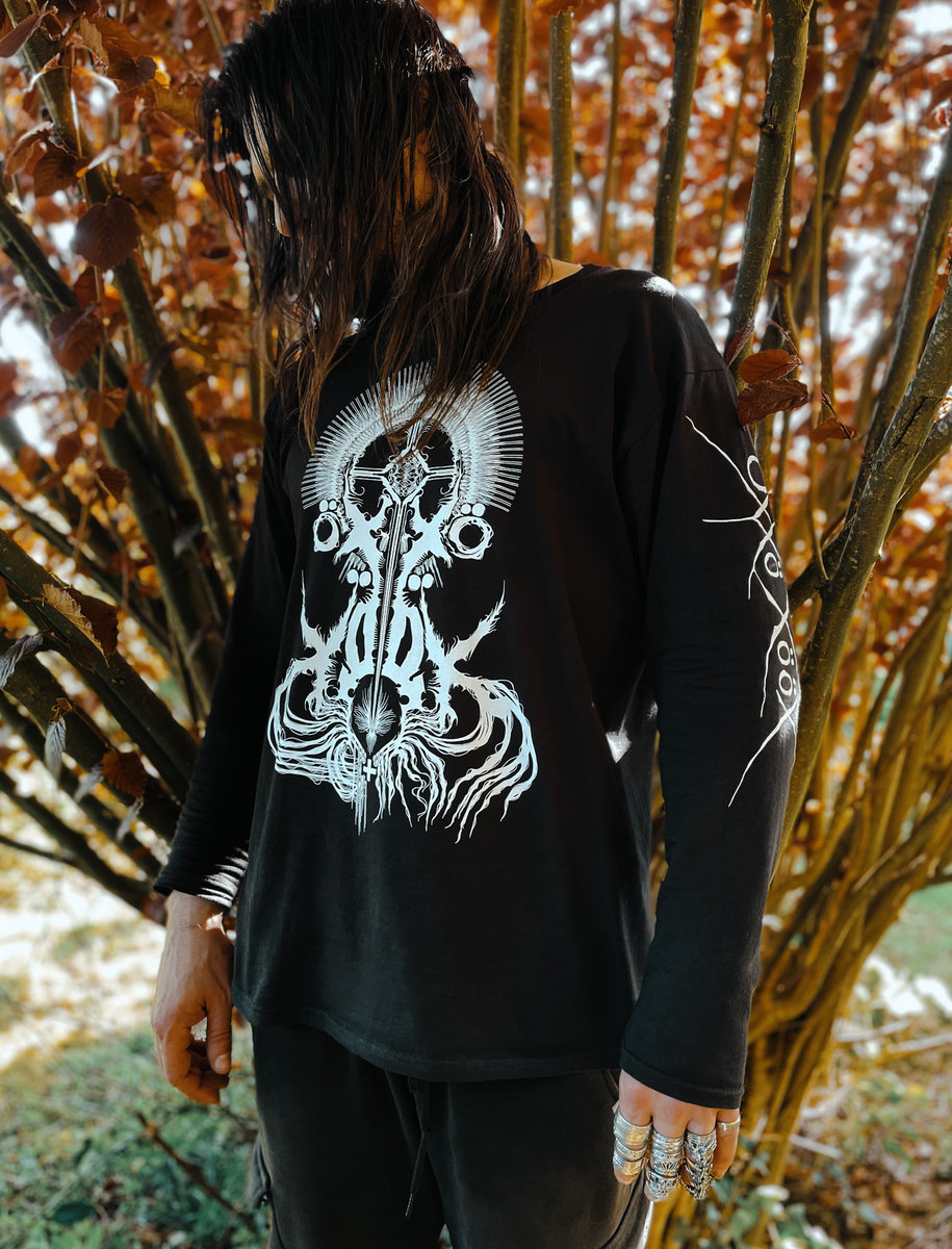 Unisex Long Sleeve Shirt with a white 