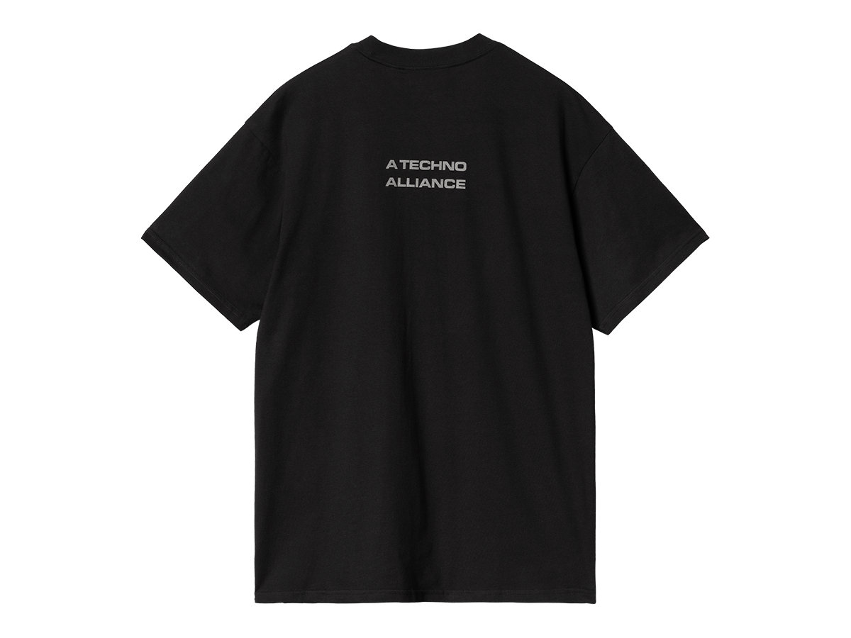 ★2024SS新作★CARHARTT★TECHNO ALLIANCE S/S T-SHIRT Techno Alliance T-Shirt (Black/Dark Grey Reflective