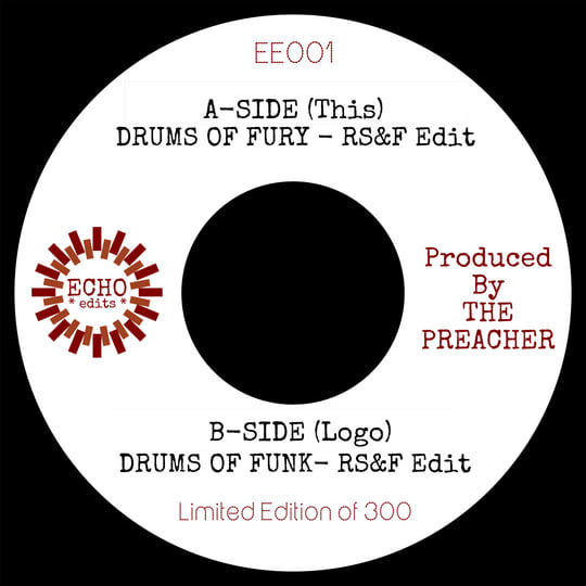 Drums of Fury b/w Drums Of Funk - THE PREACHER | Echo Edits