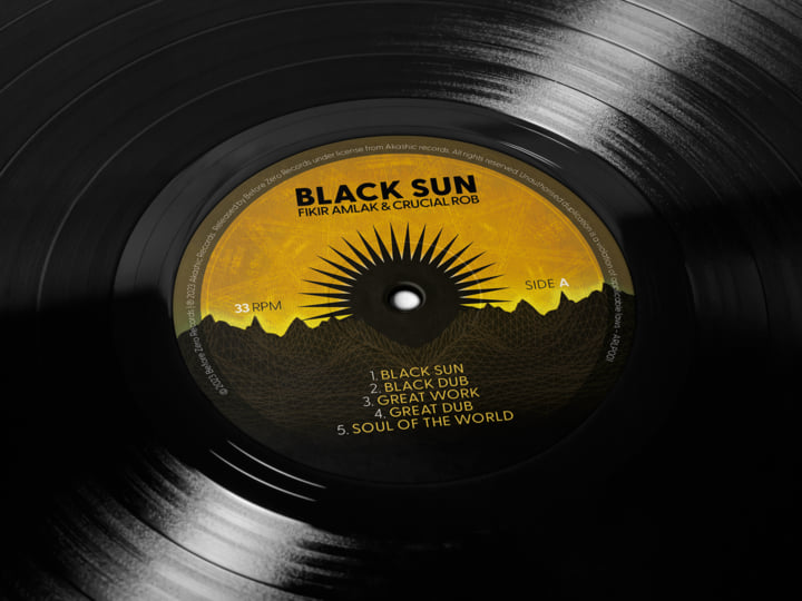 英LP Fikir Amlak, Crucial Rob Black Sun ARLP001 Akashic /00250 BLACK SUN | Fikir Amlak, Crucial Rob, Akashic Records | I-Roots