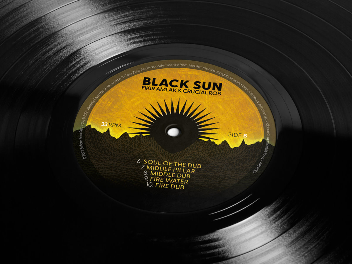 英LP Fikir Amlak, Crucial Rob Black Sun ARLP001 Akashic /00250 BLACK SUN | Fikir Amlak, Crucial Rob, Akashic Records | I