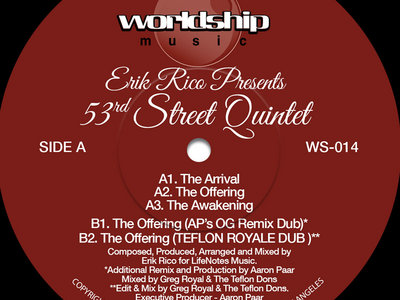 Erik Riko Presents 53rd Street Quintet / The Arrival b/w The Offering Erik Riko Presents 53rd Street Quintet / The Arrival b/w The Offering
