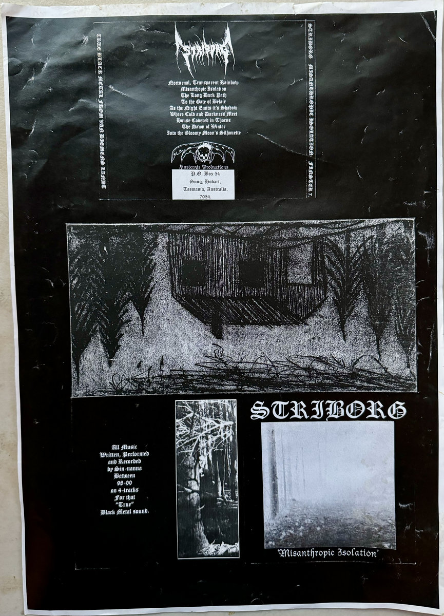 Misanthropic Isolation original CD-R layout from 2000. | Striborg