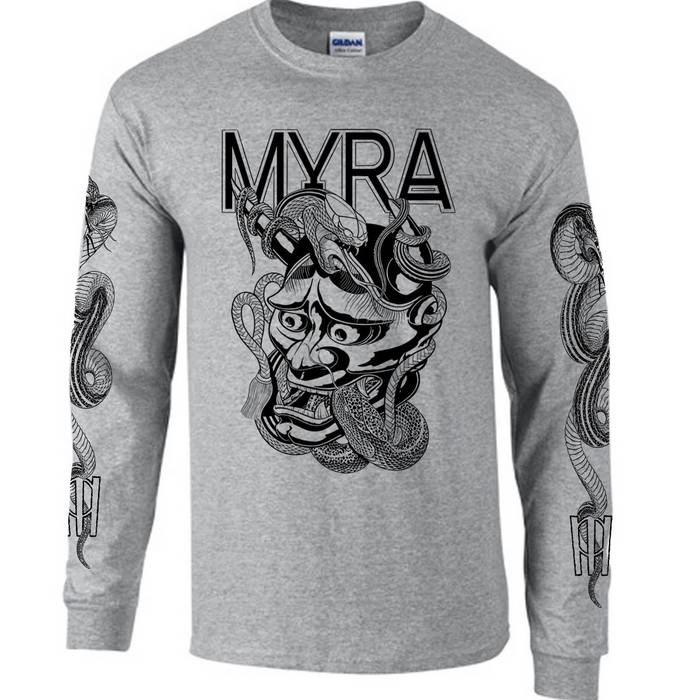 Long Sleeve Hannya Mask Grey