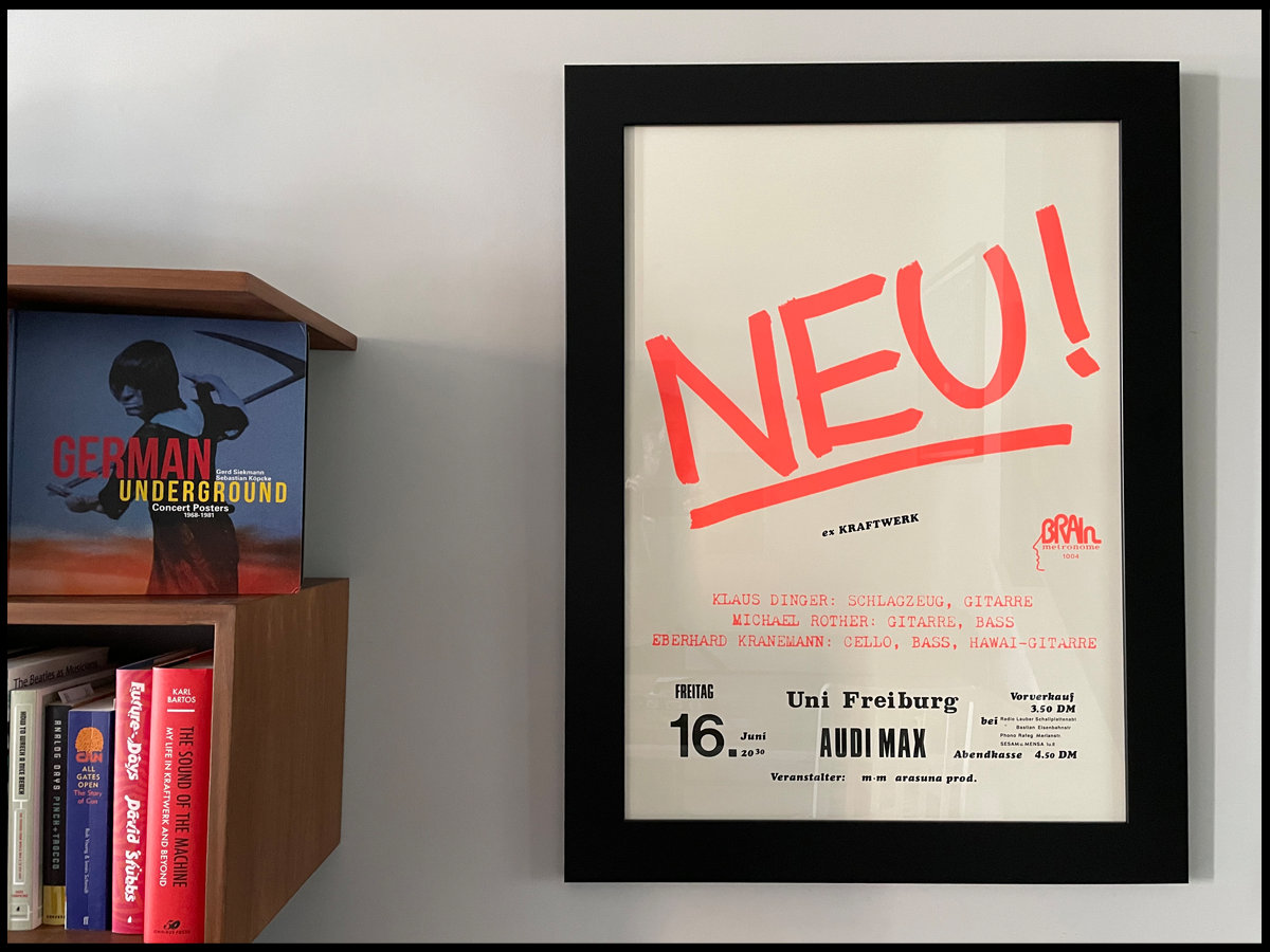 Neu! 1972 Concert Poster Reprint (Freiburg University - Audimax