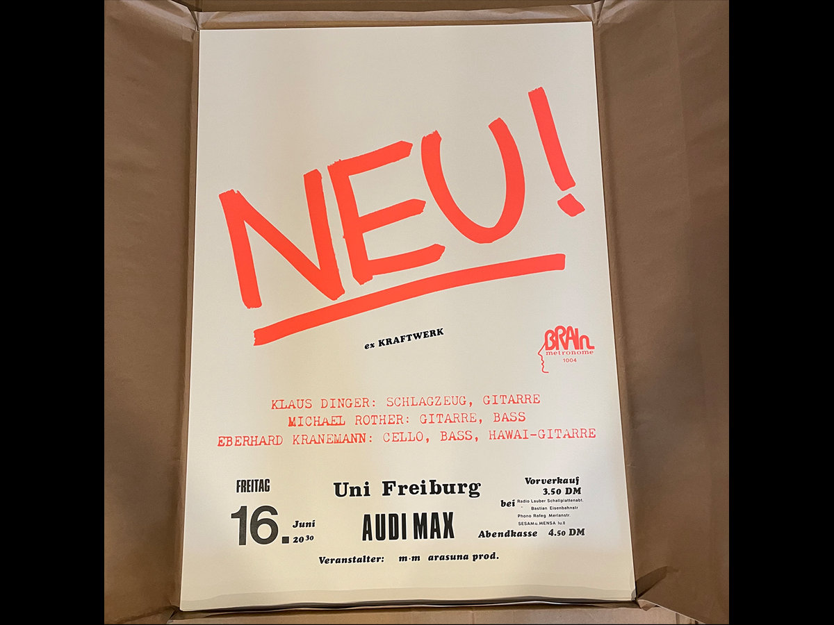Neu! 1972 Concert Poster Reprint (Freiburg University - Audimax