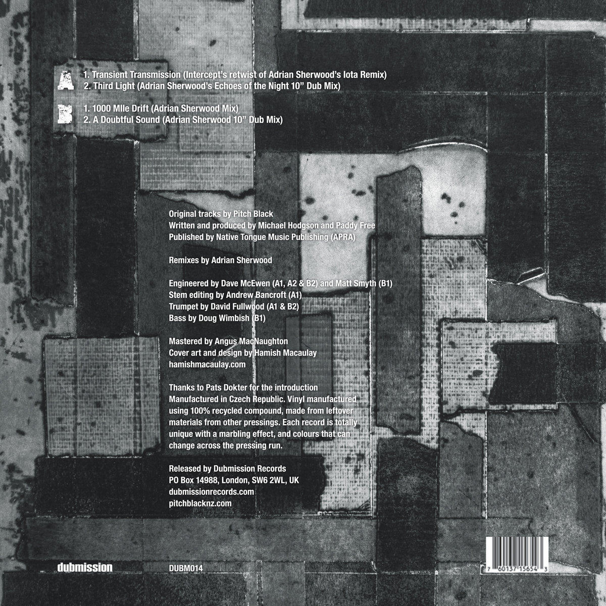 Echoes of the Night (The Adrian Sherwood Remixes) | Pitch Black