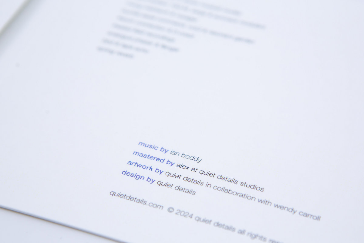 modal operandi | Ian Boddy | quiet details