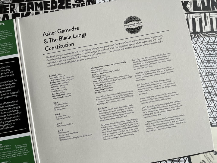 Constitution | Asher Gamedze & The Black Lungs