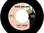Jemma Rowlands - Last I Heard / Bay City - Split 45 Record (Jemma Rowlands + The Minarets)