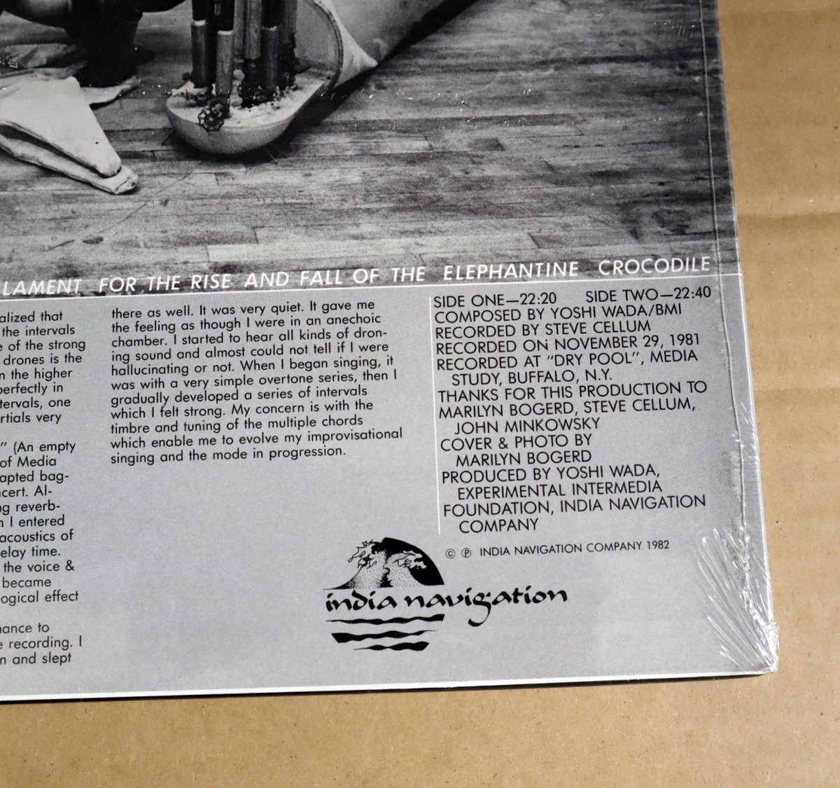 Original/sealed copy= Yoshi Wada “Lament for the Rise and Fall of