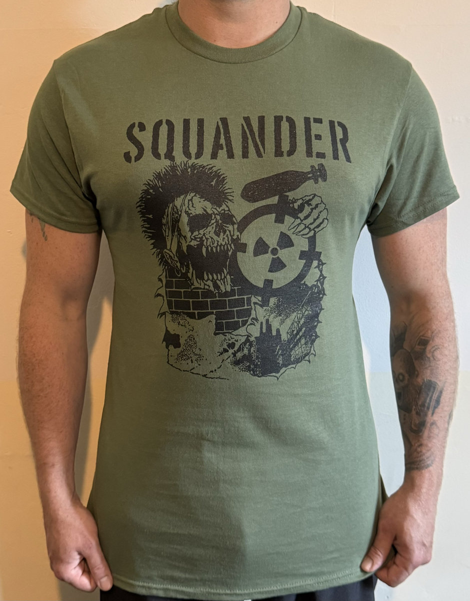 Limited Edition Army Green Mohawk Skull T-Shirt