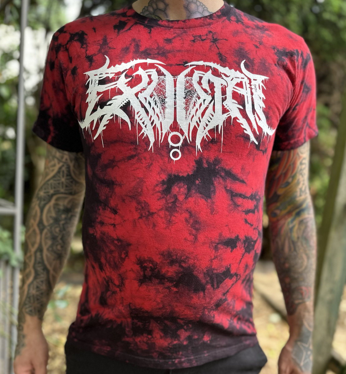 Red Crystal Tie Dye Shirt