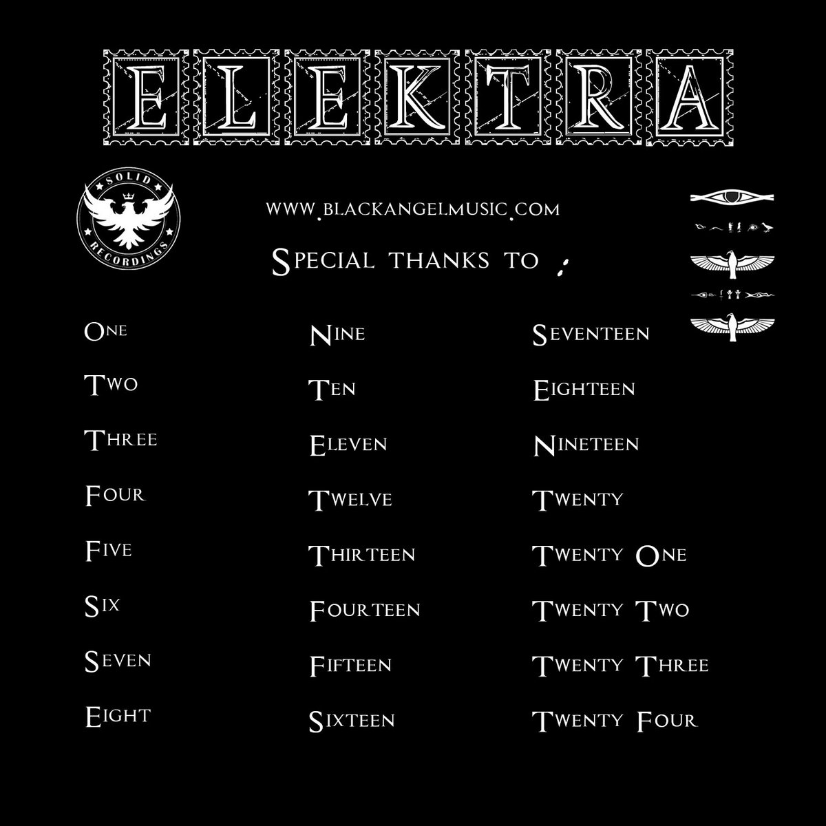 'Get Your Name on Black Angel's 'Elektra' CD Sleeve Notes