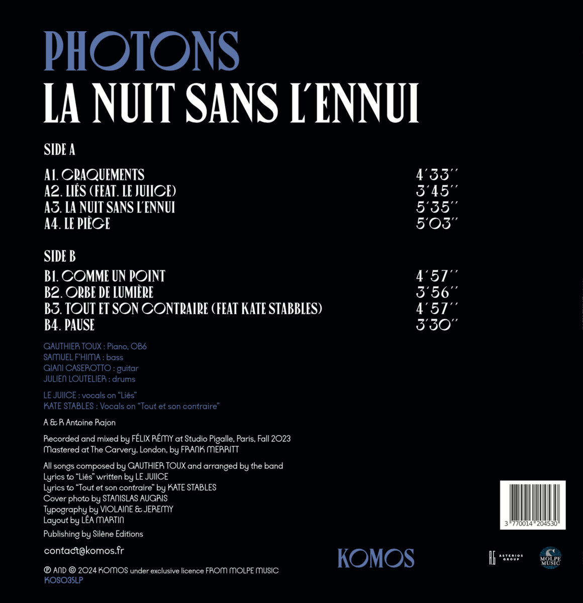 LA NUIT SANS l'ENNUI | Photons