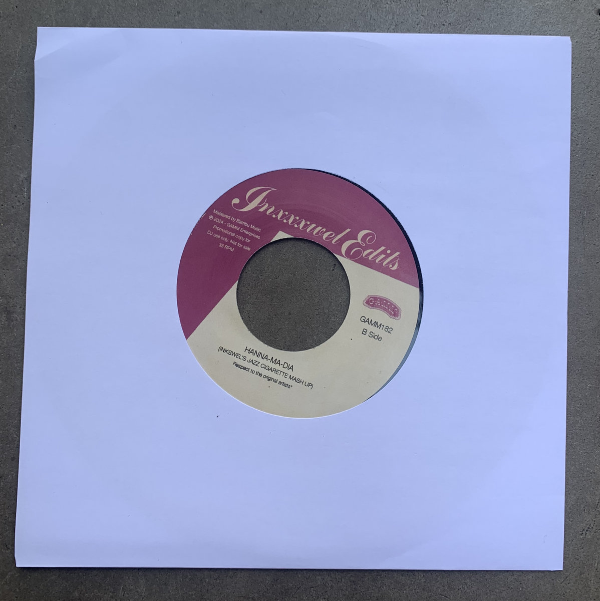 7” Inxxxwel Edits GAMM182 Inxxxwel Edits | Inxxxwel | G.A.M.M. Enterprises