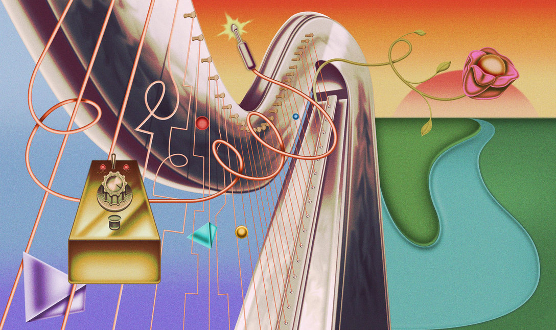 Beautiful view of Artistic Conceptual Harp Music