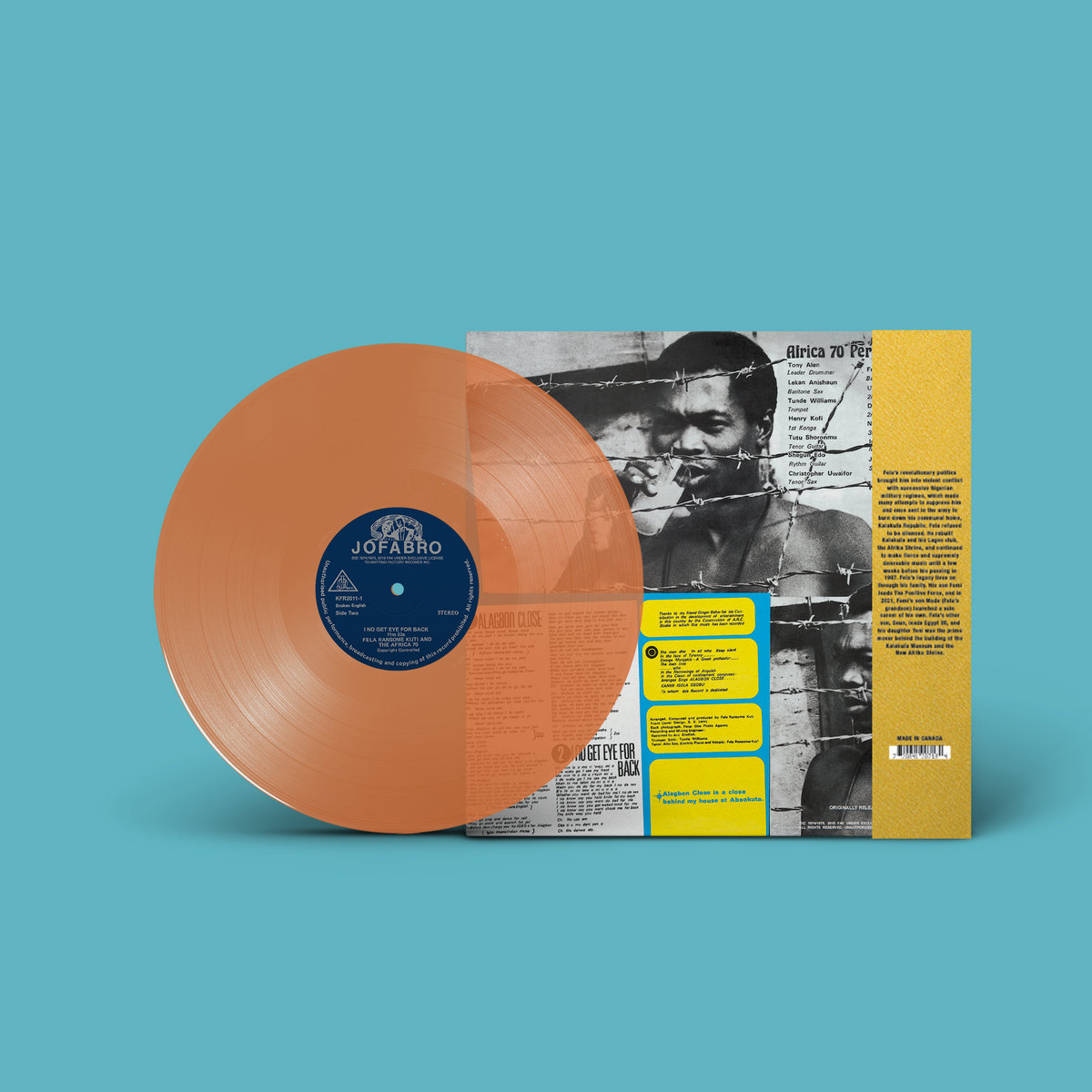 欧LP Fela Kuti &amp; Africa 70 Alagbon Close (Orange Vinyl) KFR20118ORANGEV Knitting Factory Rec 未開封 /00260 Fela Ransome Kuti & Africa 70 – Alagbon Close | Releases