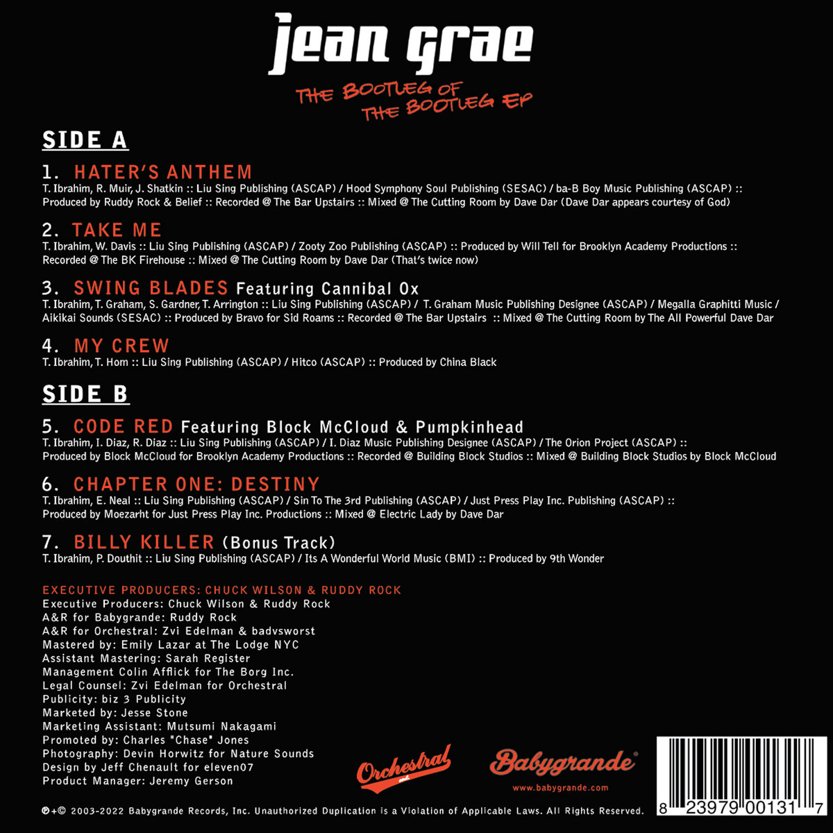 The Bootleg of the Bootleg | Jean Grae | Babygrande