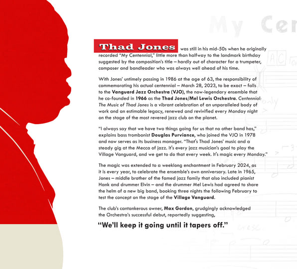 Centennial: The Music of Thad Jones - Live at the Vanguard