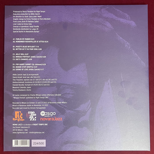 Mingus Portrait | Attilio Zanchi Septet | Right Tempo / Mono